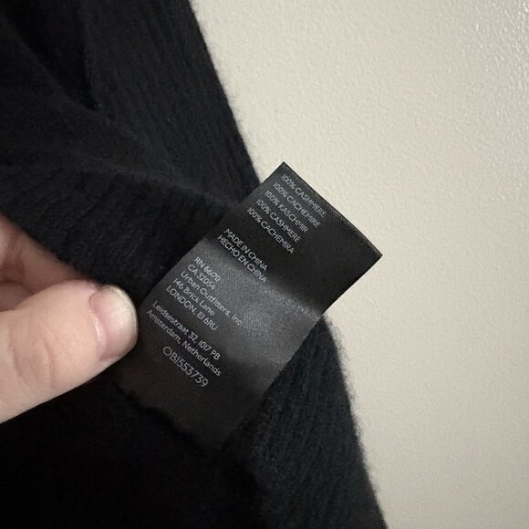 Free People Women S Black Soft Pullover Aubrey 100% Cashmere Turtleneck Sweater - Picture 10 of 11